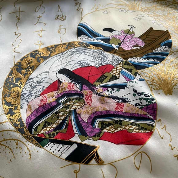 🎎 Kyoto Sen'i, The Tale of Genji Silk Kimono - Picture 13 of 16